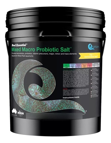 Sal Mixed Macro Probiotic Salt 5,5kg Quantum Aquário Marinho