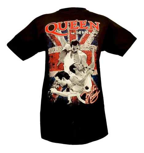 Polera Queen We Will Rock You Doble Estampado