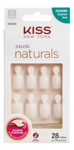 Kiss Unhas Salon Naturals Ksn03br Curto Quadr C/aba