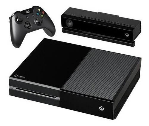 Microsoft Xbox One Fat + Kinect 500gb Standard Cor  Preto