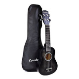 Copacabana Cpuk056 Ukulele Soprano Negro Somb C/funda