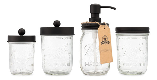 Jarmazing Products Ball Mason Jar - Juego De Regalo De Baño 