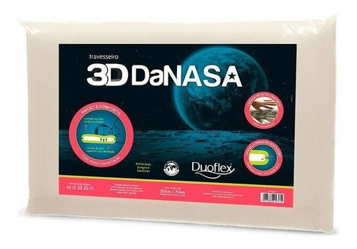 Travesseiro Duoflex Danasa 3d Baixo Cor Bege