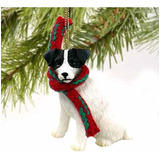 Russell Terrier Perro Ornamento De Miniatura