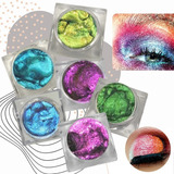 Sombra Gel Metálico Maquillaje Ojos Brillos Cosmético F Sombra 1- Violeta / Oro