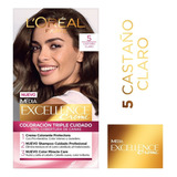 Kit Tintura L'oréal Paris  Excellence Kit Tintura L'oréal Paris Excellence Creme Tono 5 Castaño Claro Para Cabello