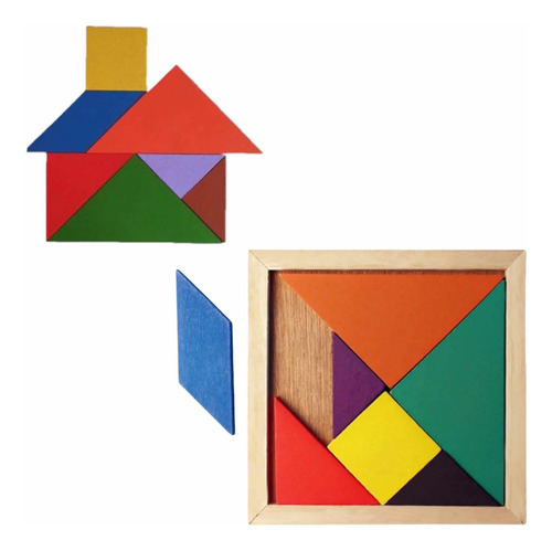 Tangram De Madera Juego De Mesa Didáctico Educativo Destreza