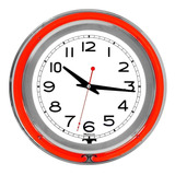 Reloj De Pared Neon Vintage (rojo)