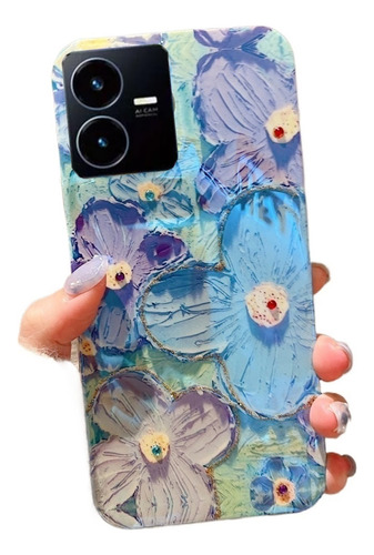 Funda Para Vivo Y22s Con Diseño De Flores Con Cadena