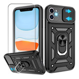 Funda Para iPhone 11 12 13 Xr Uso Rudo Carcasa Case + 2 Mica