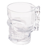 Caneca Em Vidro Para Chopp Caveira Rock Style 510ml - Lyor