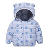 Chaqueta Abrigada Con Orejas De Osito Invierno Bebes Y Niños