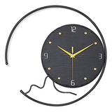 Reloj De Pared Decorativo Silencioso Grande Moderno, Negro