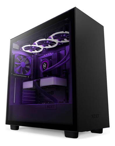 Gabinete Gamer Nzxt Media Torre 2 Fan Negro Cm-h71bb-01