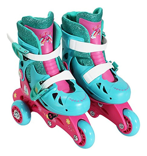 Dreamworks Trols Poppy Las Niñas Glitter Convertible Patines