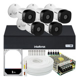 Kit 5 Câmeras Intelbras Vhd 1230 Full 30m Dvr 8 Canais 1tb