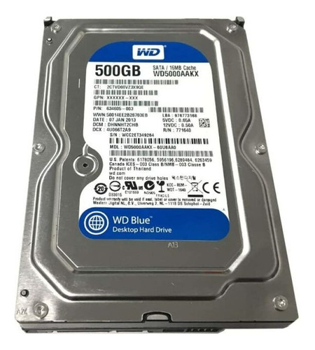 Disco Duro Interno Western Digital Wd Caviar Blue Wd5000aakx