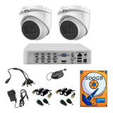 Kit Cctv 8ch 2 1080 Domo Audio Metal Baluns 500gb