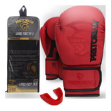 Luva Boxe Muay Thai First Fx2 Pretorian Vermelho + Bolsa