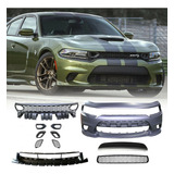 Fit 2015-21 Dodge Charger Srt-8 Hellcat Style Front Bump Rrx