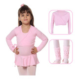 Casaquinho Casaco Ballet + Polaina Rosa Preto Cinza Pink 