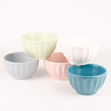 Compotera Bowl Ceramica Vainilla Colores 500cc Pack X6 