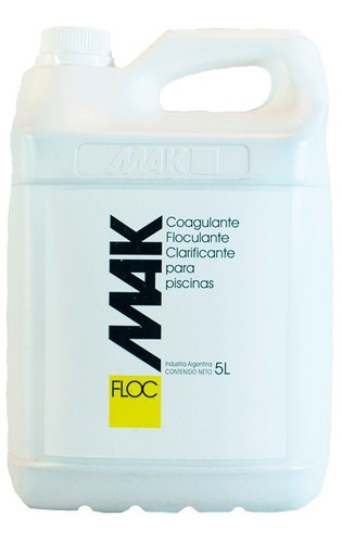 Clarificador Floculante Mak Floc Piscina Pileta X 5 Litros