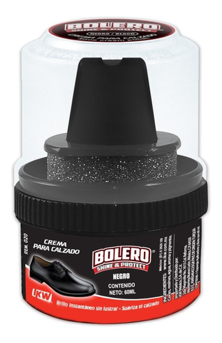 Crema Para Calzado Bolero Color Negro 60ml