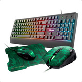 Kit Combo Gamer Para Pc Teclado Rgb Usb + Mouse e mousepad