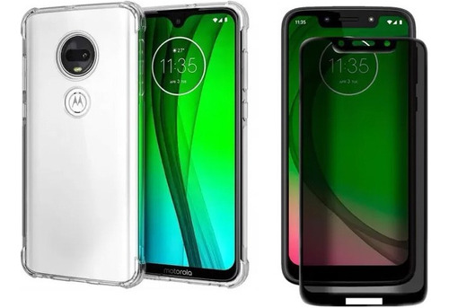 Kit Capa Capinha Para Moto G7 Play + Pelicula Privacidade