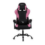 Silla De Escritorio Xzeal Xz20 Gamer Ergonomica Negro Y Rosa