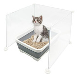 Caja De Arena Para Gatos Pequeña, Protector Contra Salpicadu