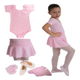 Bailarina De Balé Roupa Kit Completo Ballet Infantil 