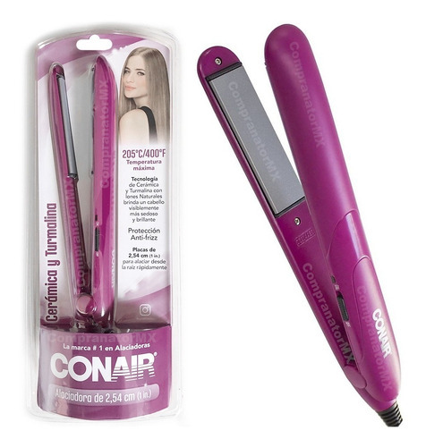 Alaciadora Plancha Cabello Conair Placas Cerámica Turmalina