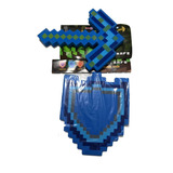 Pico + Escudo De Goma Eva Vario Colores Compatible Minecraft