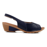 Sandalia Feminina Usaflex Anabela Joanetes Slingback