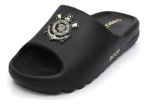 Chinelo Coimbra Corinthians Nuvem Macio Masculino Dourado