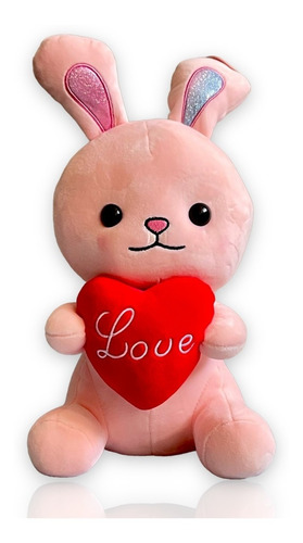 Conejito De Peluche Love 30 Cm Suave Amor Novios Amistad