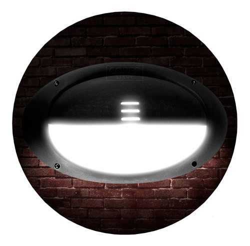 Aplique Pared Led Tortuga Ovalado Foco E27-4274 Exterior