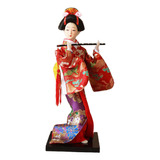 Muñeca Con Kimono De Geisha Japonesa, Muñeca Oriental De