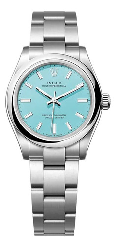 Rolex Oyster Perpetual 31mm Tiffany Blue Dial Diamond Bezel