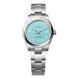 Rolex Oyster Perpetual 31mm Tiffany Blue Dial Diamond Bezel