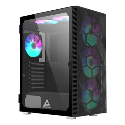 Gabinete Gamer Montech X3 Mesh Mid Tower Atx, C/6 Fans Vidro