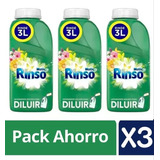 Pack 3 Rinso Para Diluir Detergente Líquido 500ml Rinde 3lt