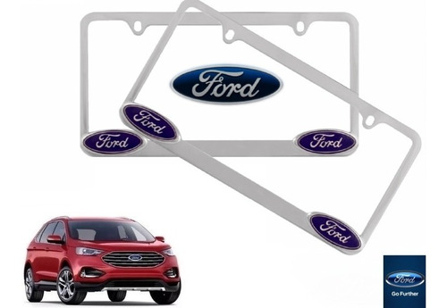 Par Porta Placas Ford Edge 2.0l 2020 Original