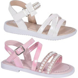 Huaraches Bebes Rosa Y Blanco 15 Al 17 Niñas P1136435p