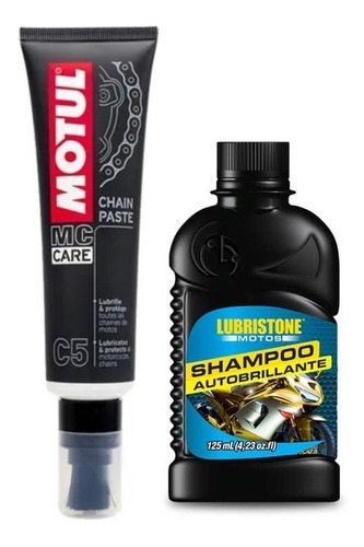 Motul C5  Lubricante Cadenas En Crema + Shampoo Lubristone