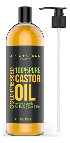 Aceite De Ricino Prensado En Fro De Aria Starr. 16 Fl Oz. El