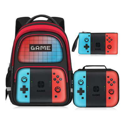 Set De Mochila Para Niños 3 En 1 - Estilo Gamer 17 Pulgadas