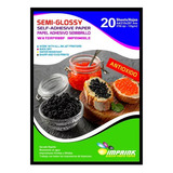 Papel Adhesivo Semi Glossy Antioxido A4  135g 20h Imprink